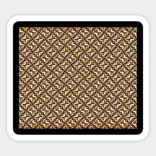 golden geometric floral repeated pattern Sticker